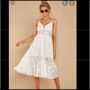 Hey Sister Red Dress Boutique White Lace Dress